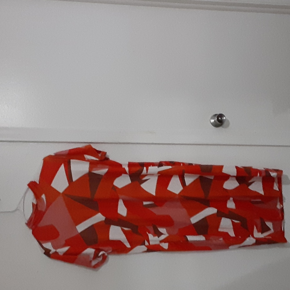 Orange Geometric Pattern Dress